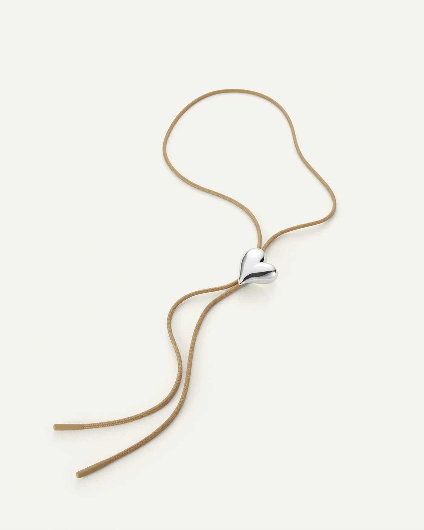 Art Heart Bolo Tie in Silver - Image 2