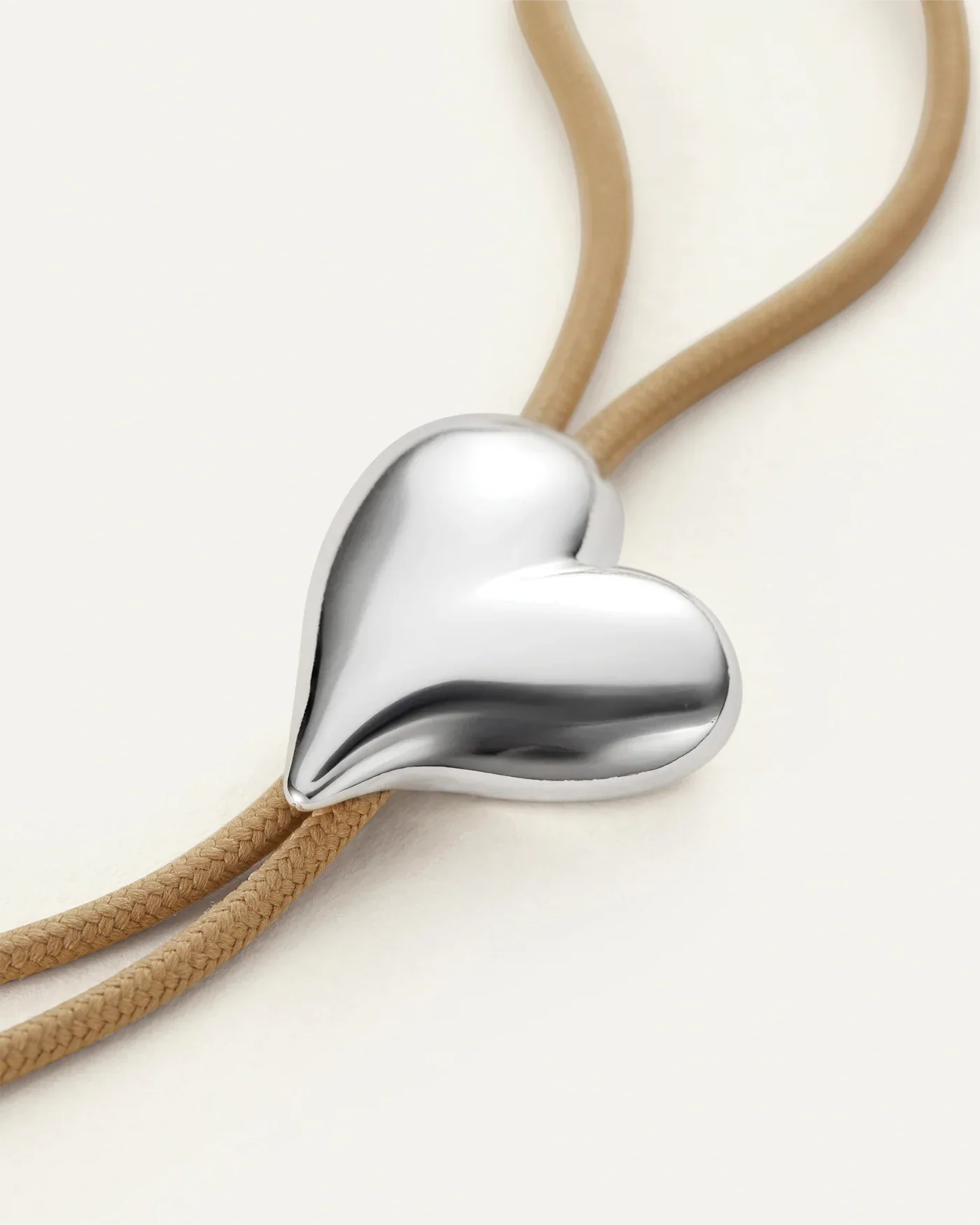 Art Heart Bolo Tie in Silver - Image 5