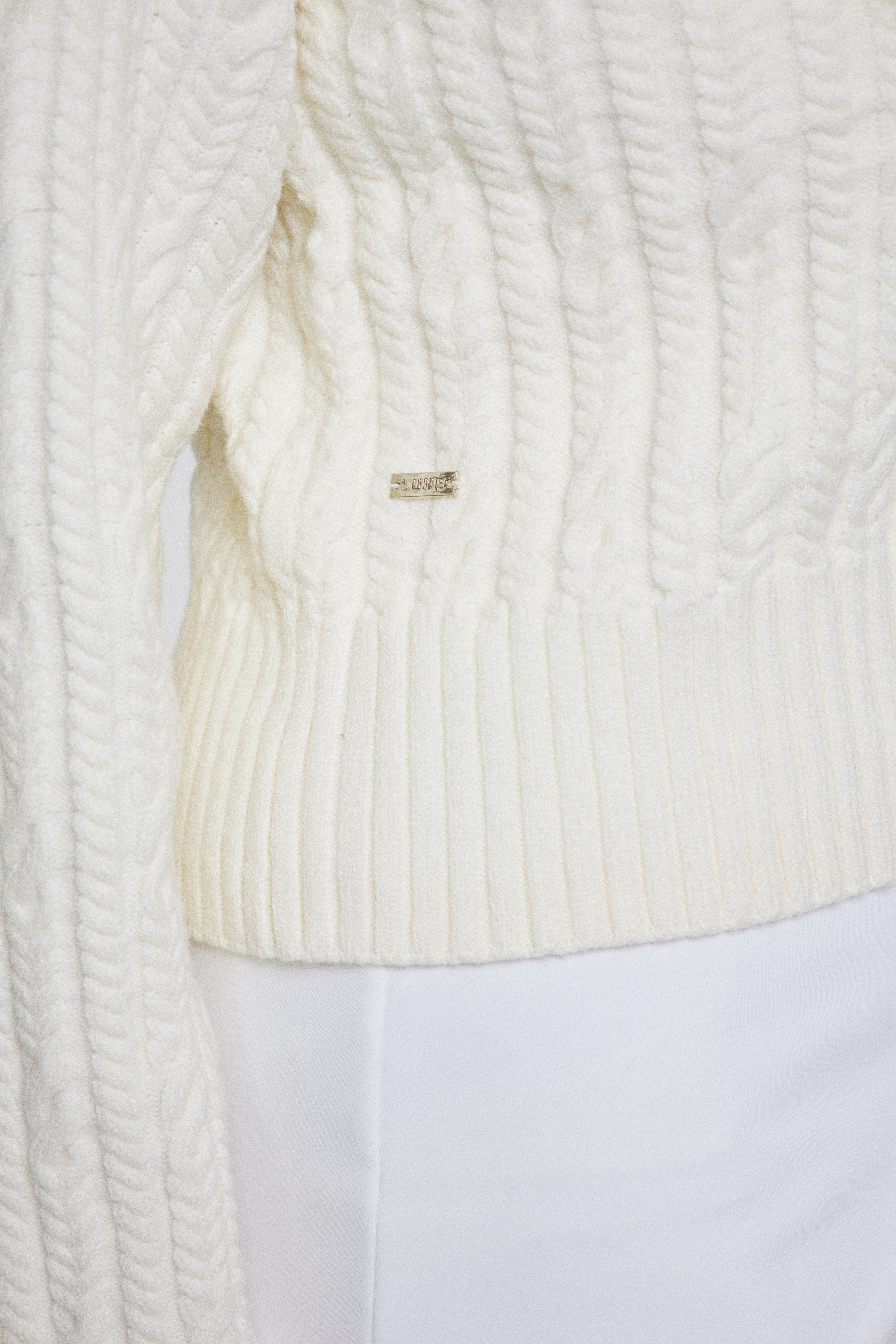 Blake Cable Knit Crewneck Sweater - Image 6