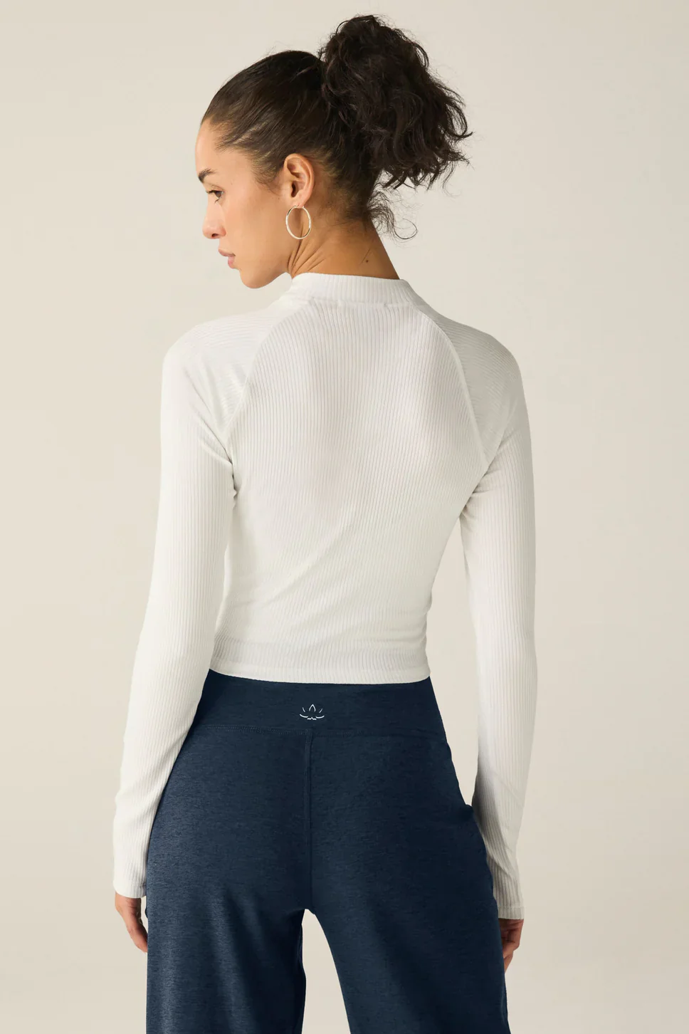 Contours Mock Neck Cropped Top - Image 3