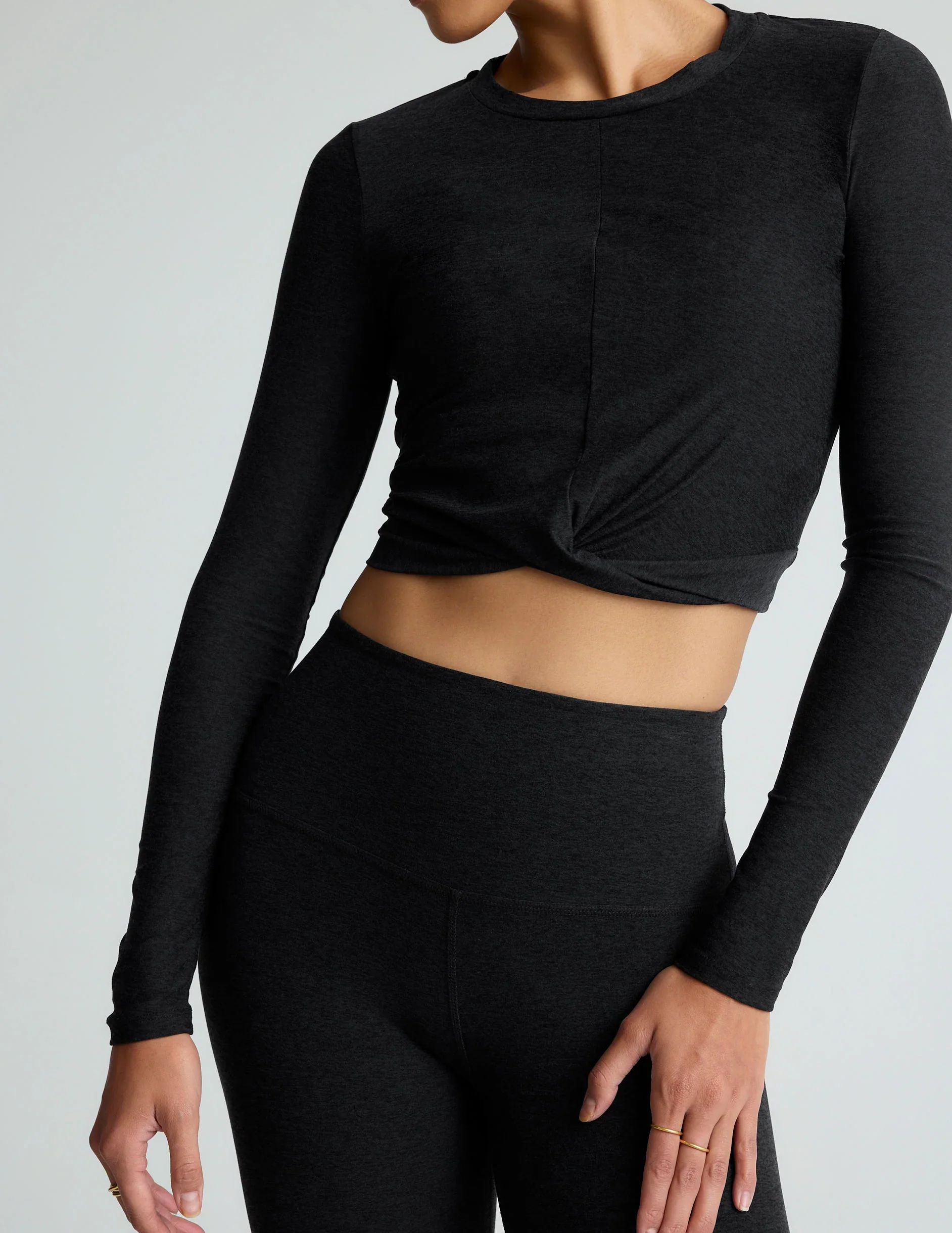 Featherweight Center Stage Cropped Long Sleeve Pullover - Image 2