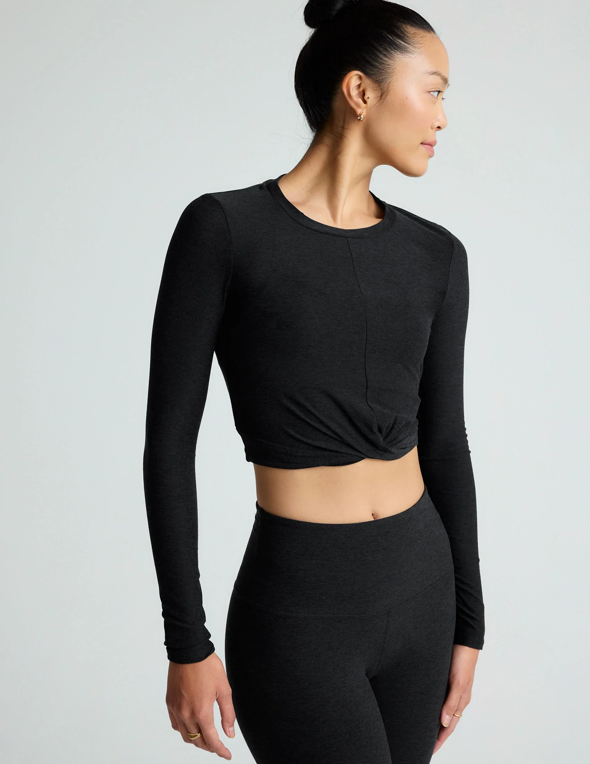 Featherweight Center Stage Cropped Long Sleeve Pullover - Image 3