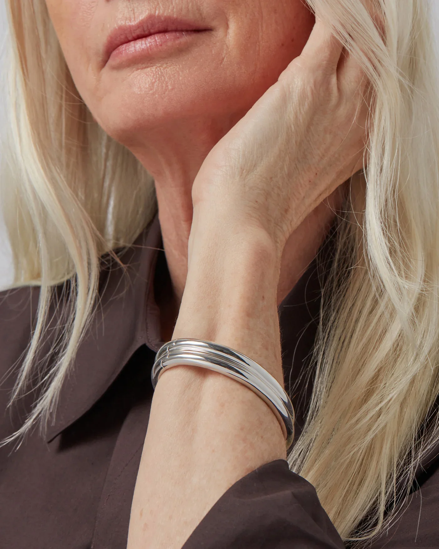Gia Bangle in Silver - Image 2