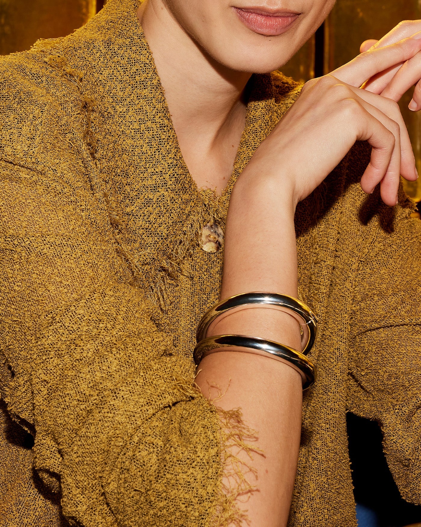 Gia Mega Bangle in Silver - Image 6