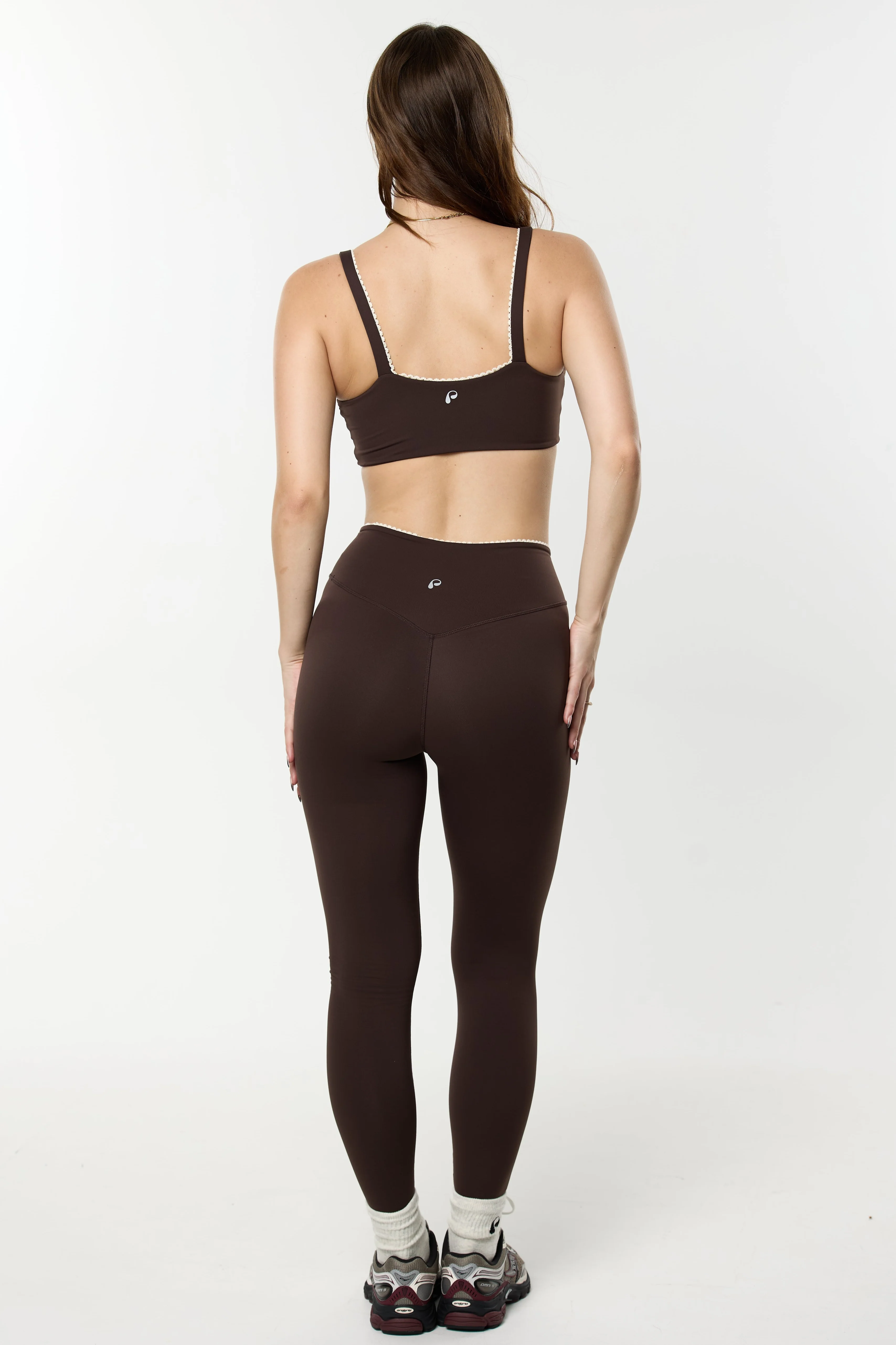 Lace Waist Legging in Cacao - Image 4