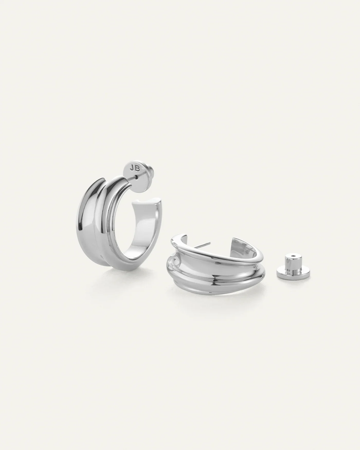 Lennon Hoop Earrings in Silver
