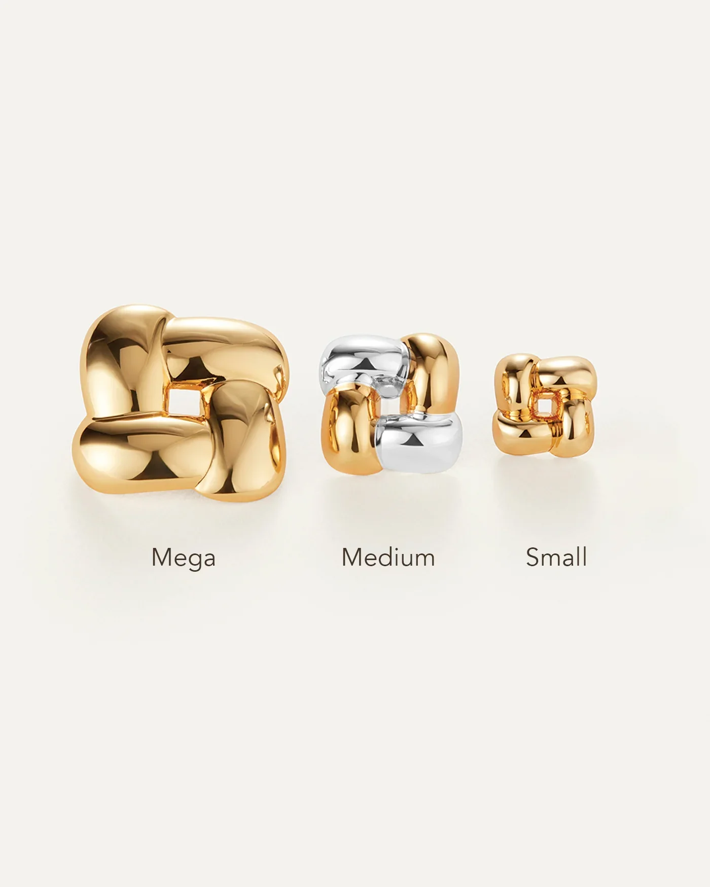 Medium Woven Square Earrings - Image 6