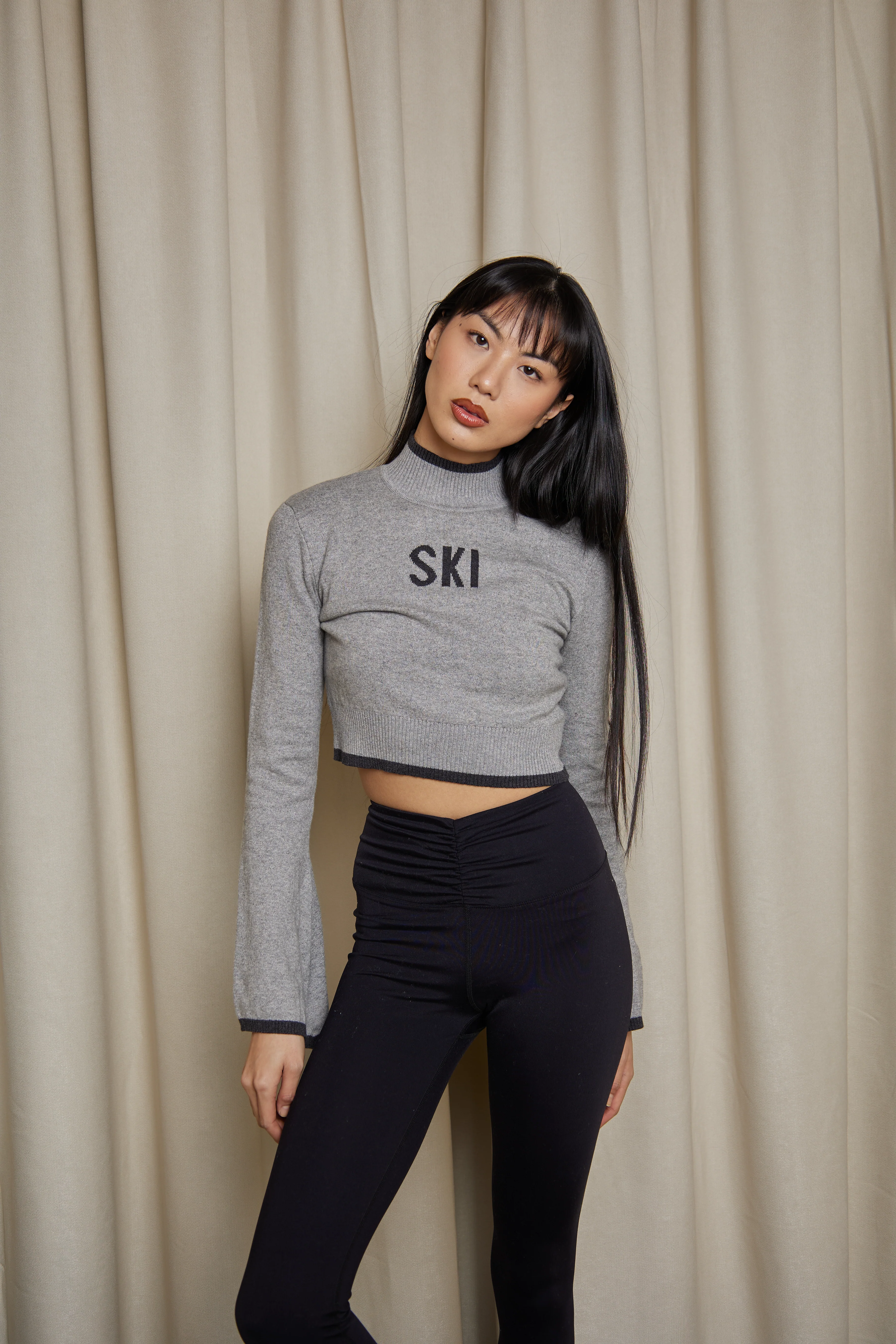 Ski Bell Sleeve Sweater Crop - Image 4