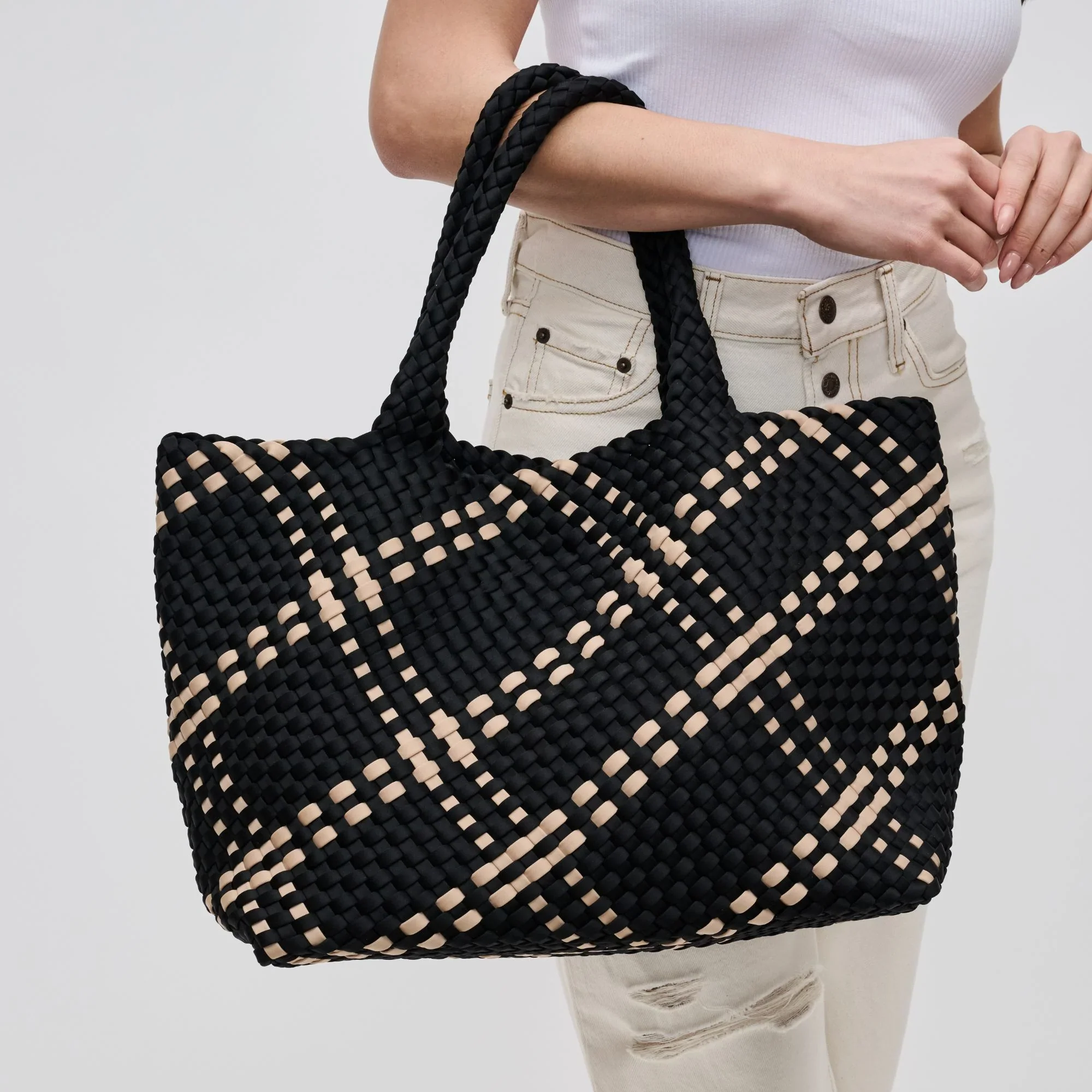 Sky's The Limit Large Tote in Black Nude - Image 3
