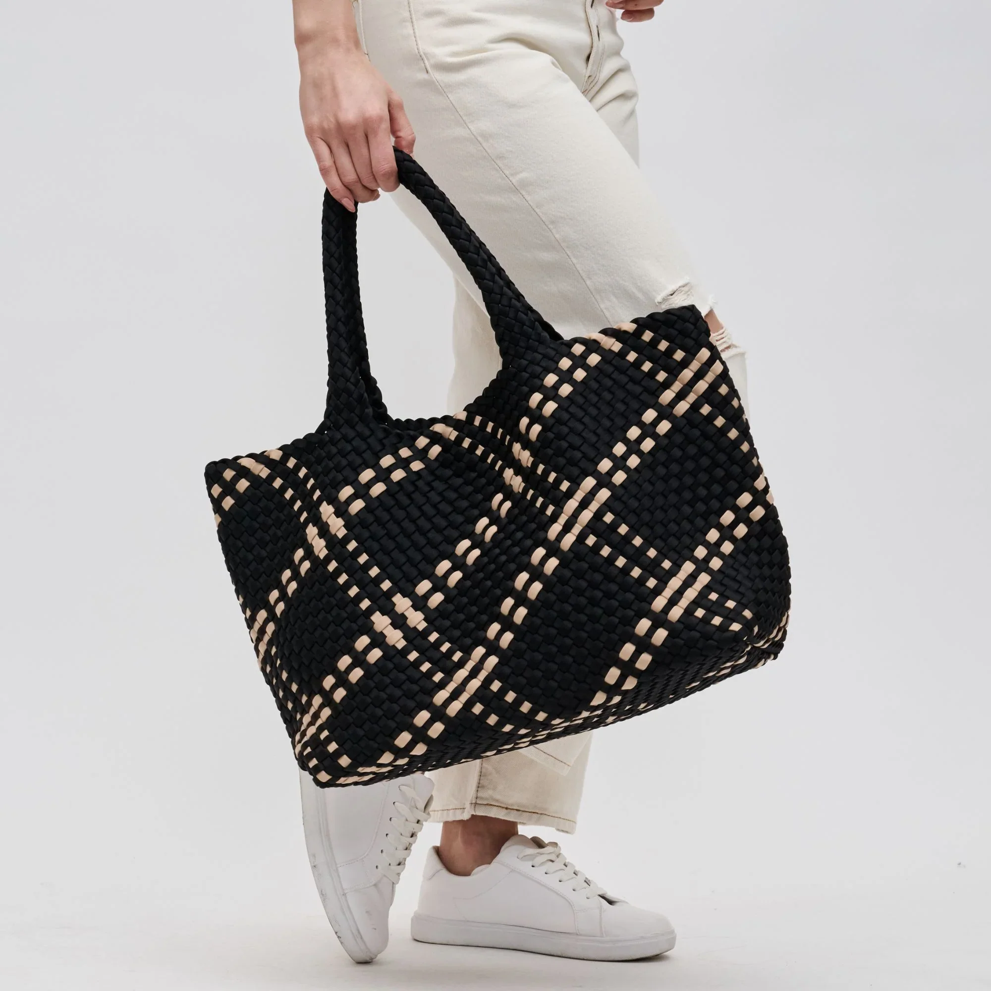 Sky's The Limit Large Tote in Black Nude - Image 7