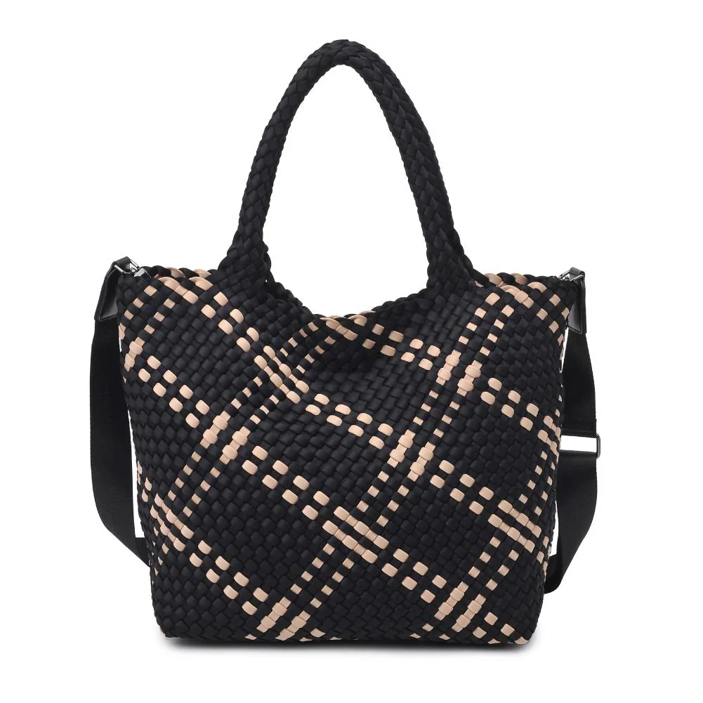 Sky's The Limit Medium Tote in Black Nude - Image 6