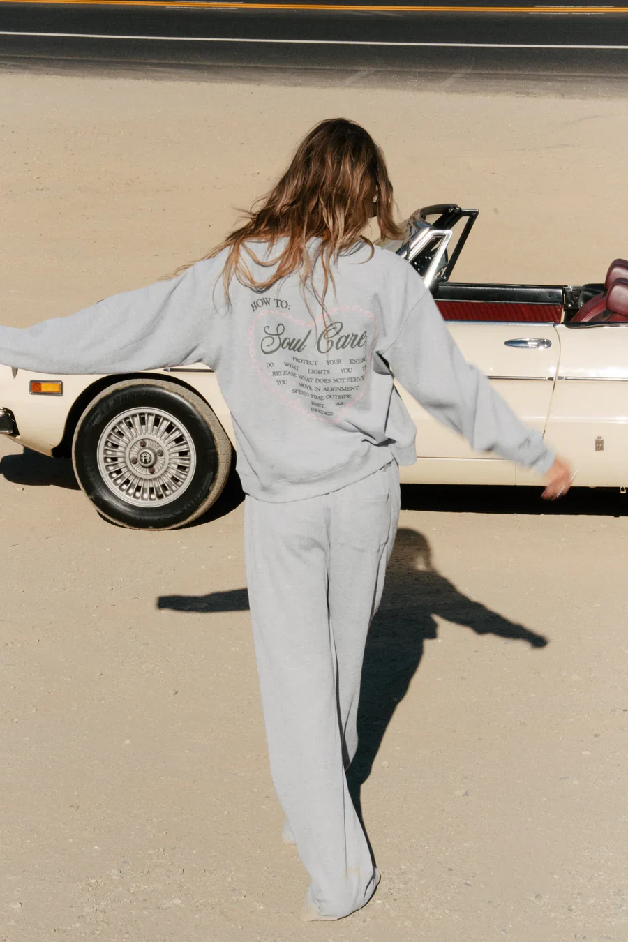 Soul Grey Relaxed Waffle Wide-Leg Sweatpants - Image 2