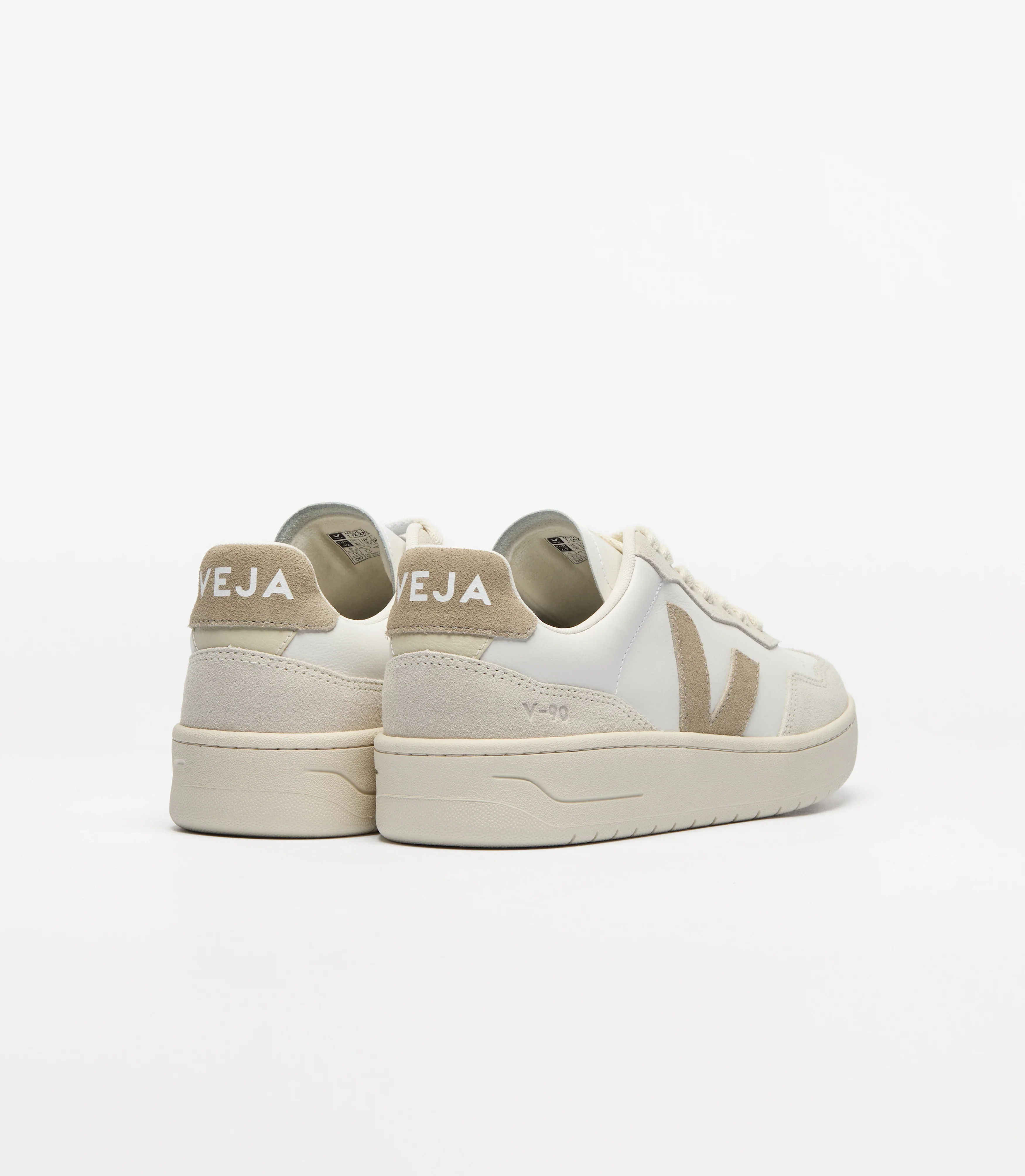 V-90 Sneaker Leather White Taupe - Image 3