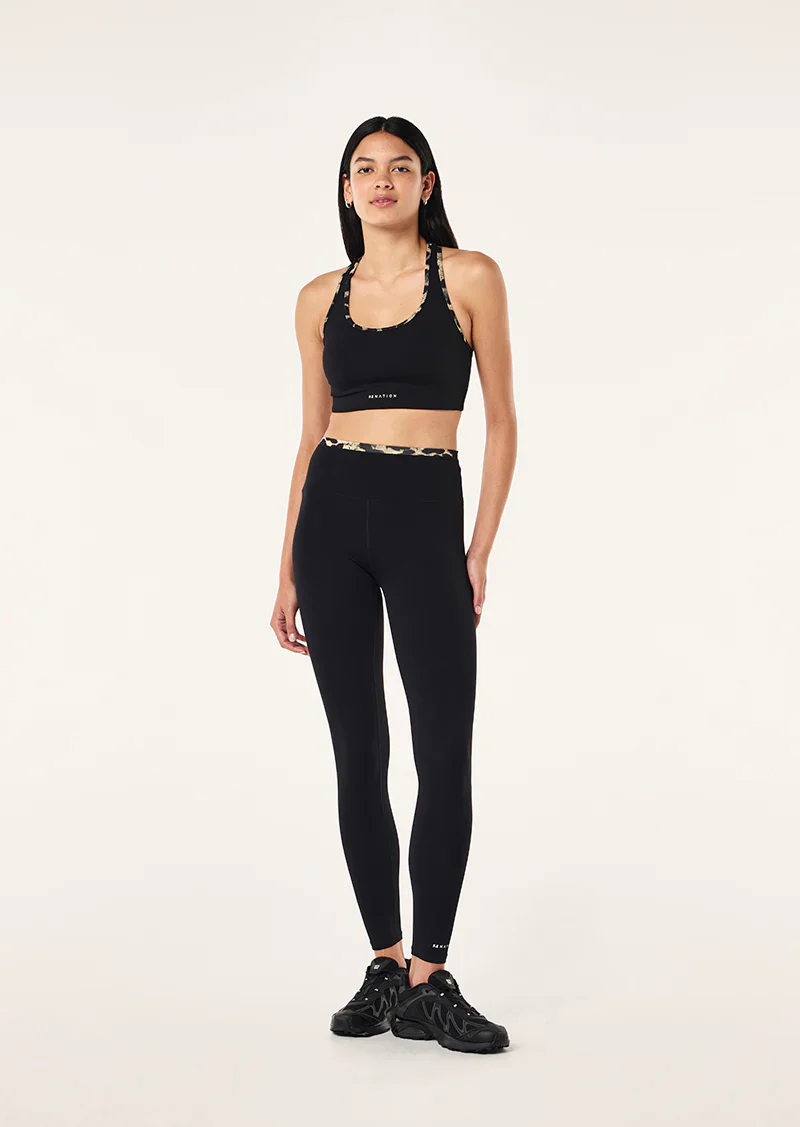 Vita Legging in Black & Leopard