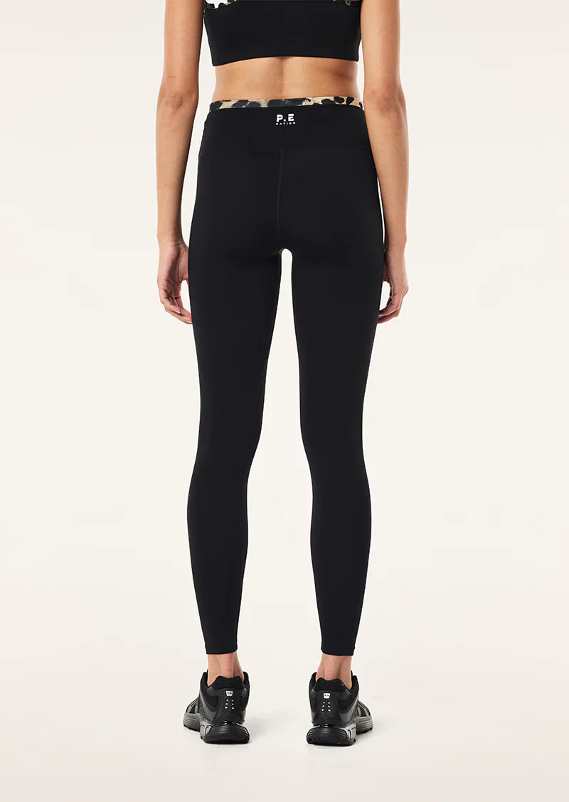 Vita Legging in Black & Leopard - Image 5
